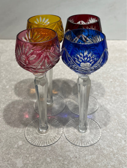 Set of 4 Nachtmann Cut to Clear Cordials
