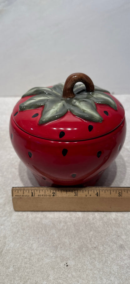 Covered Strawberry Jar
