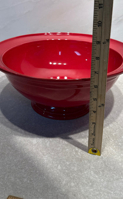 Pottery Barn Large Red Bowl