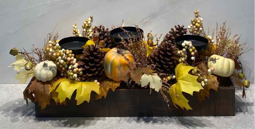 Pumpkin Candleholder Centerpiece