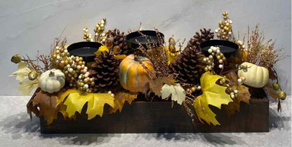 Pumpkin Candleholder Centerpiece