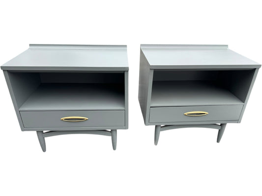 Pair Of MCM Gray Nightands