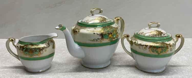 Noritake Teapot Sugar And Creamer