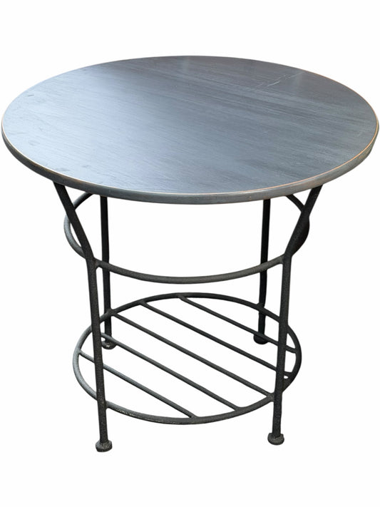 Round Painted End Table