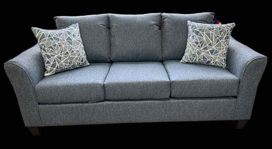 Blue Sofa With 2 Pillows (Brand New From Commerical Consignor)