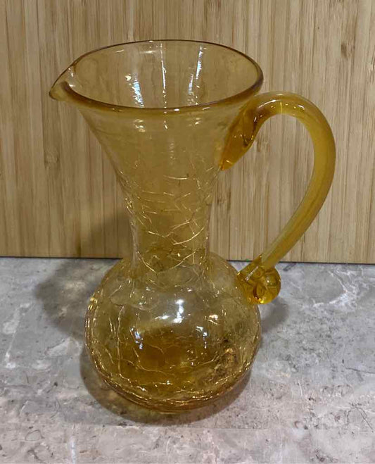 Crackle Glass Pitcher