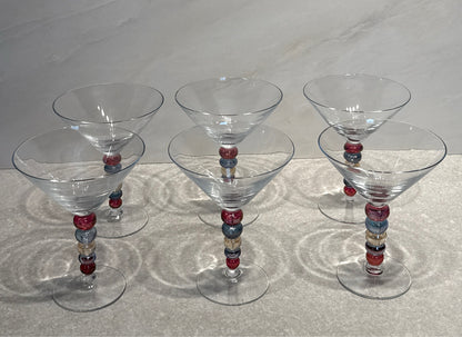 Set of 6 Martini Glasses