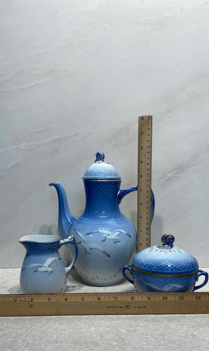 Bing & Grondahl Teapot, Sugar, & Creamer