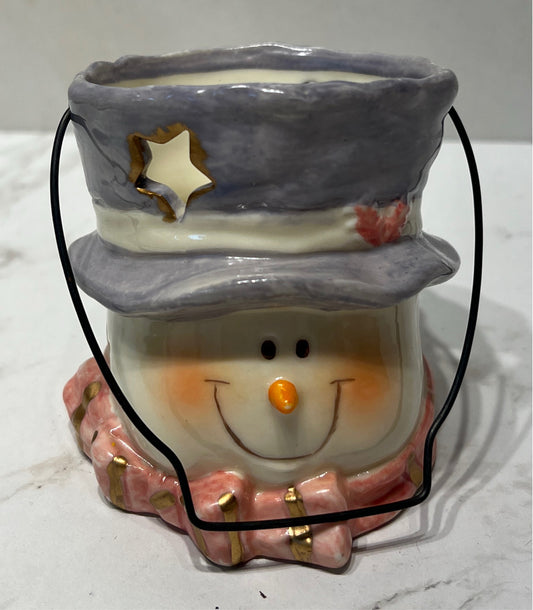 Snowman Candle Holder