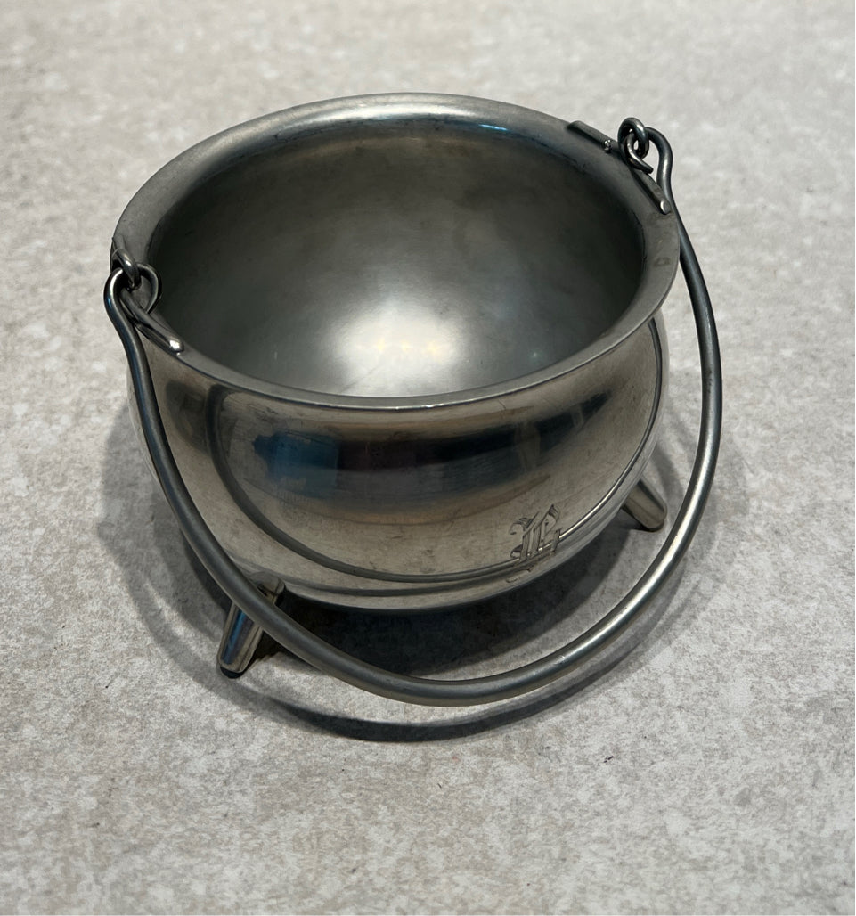 Handled Pewter Bowl
