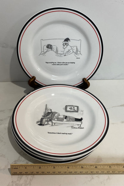Set of 4 Restoration Hardware Santa Plates