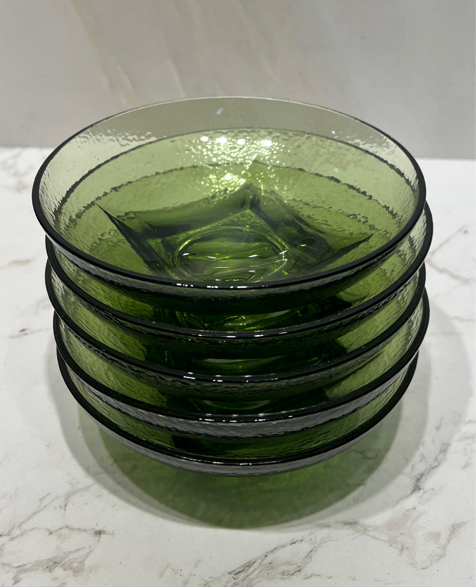 Set of 5 Green Bowls