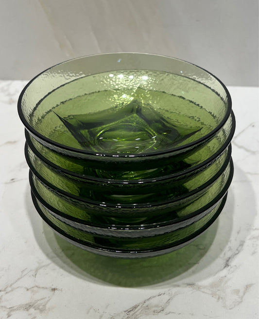 Set of 5 Green Bowls