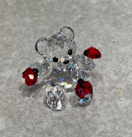 Swarovski Bear with Ladybugs