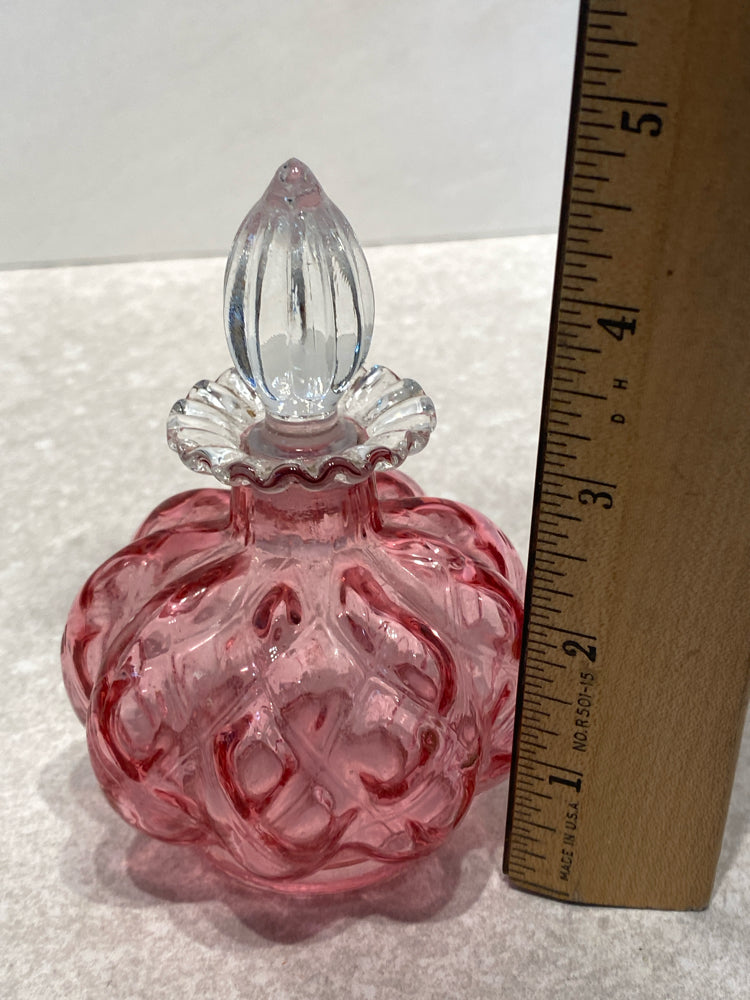 Fenton Cranbery Glass Perfume