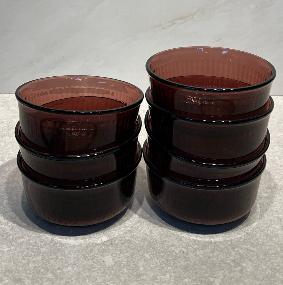 Set of 7 Purple Bowls