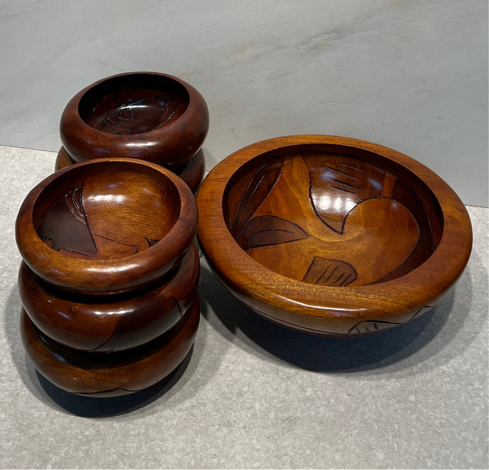 7-Piece Wooden Bowl Set