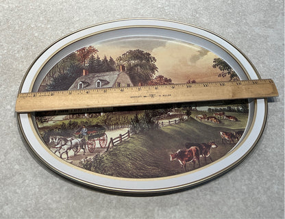 Currier and Ives Tray