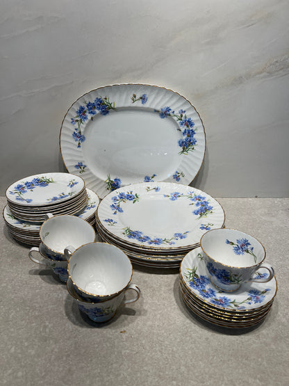 Royal Adderley Cornflower Dinnerware Set
