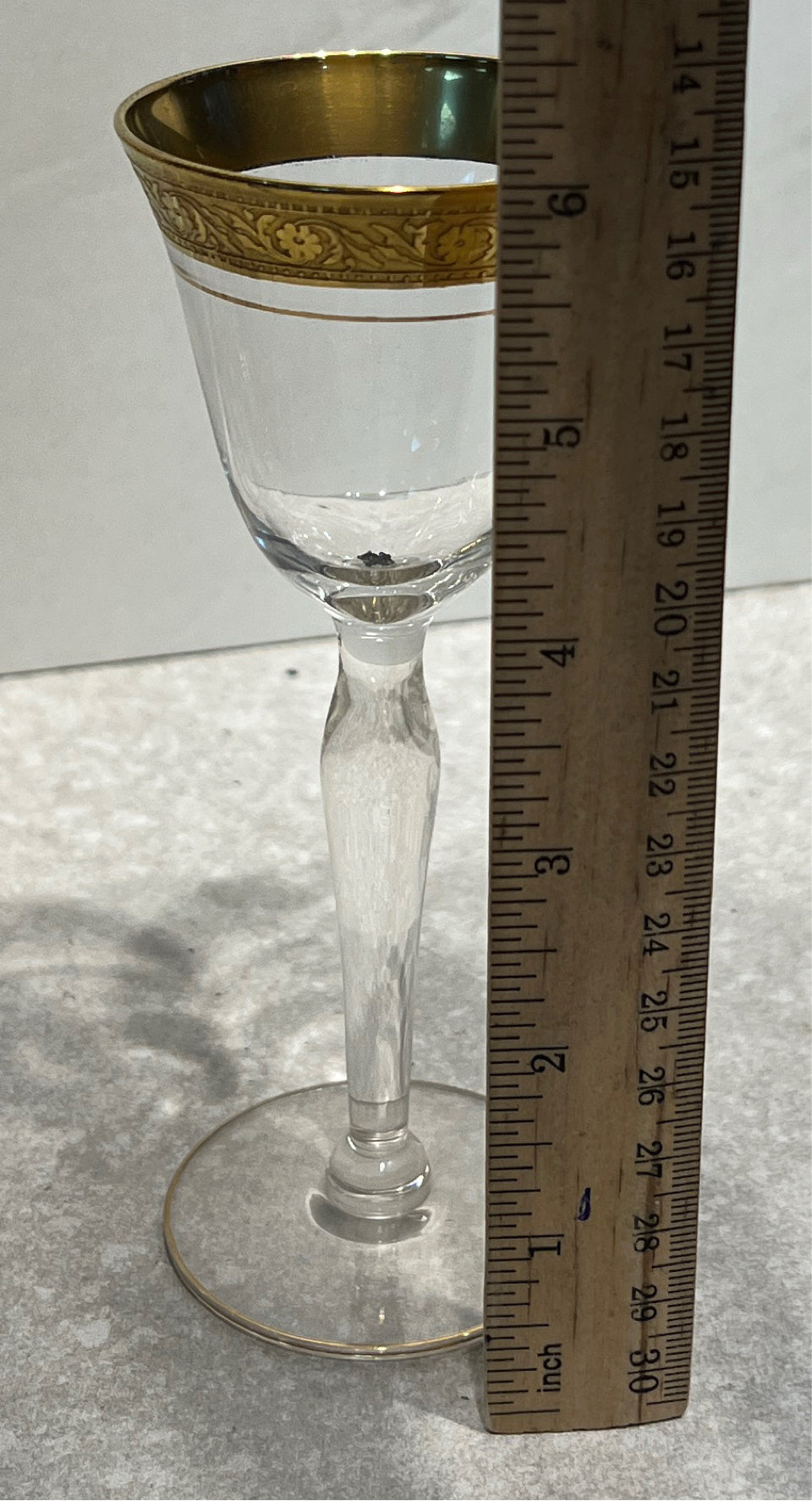 Set of 4 Gold Rim Glasses
