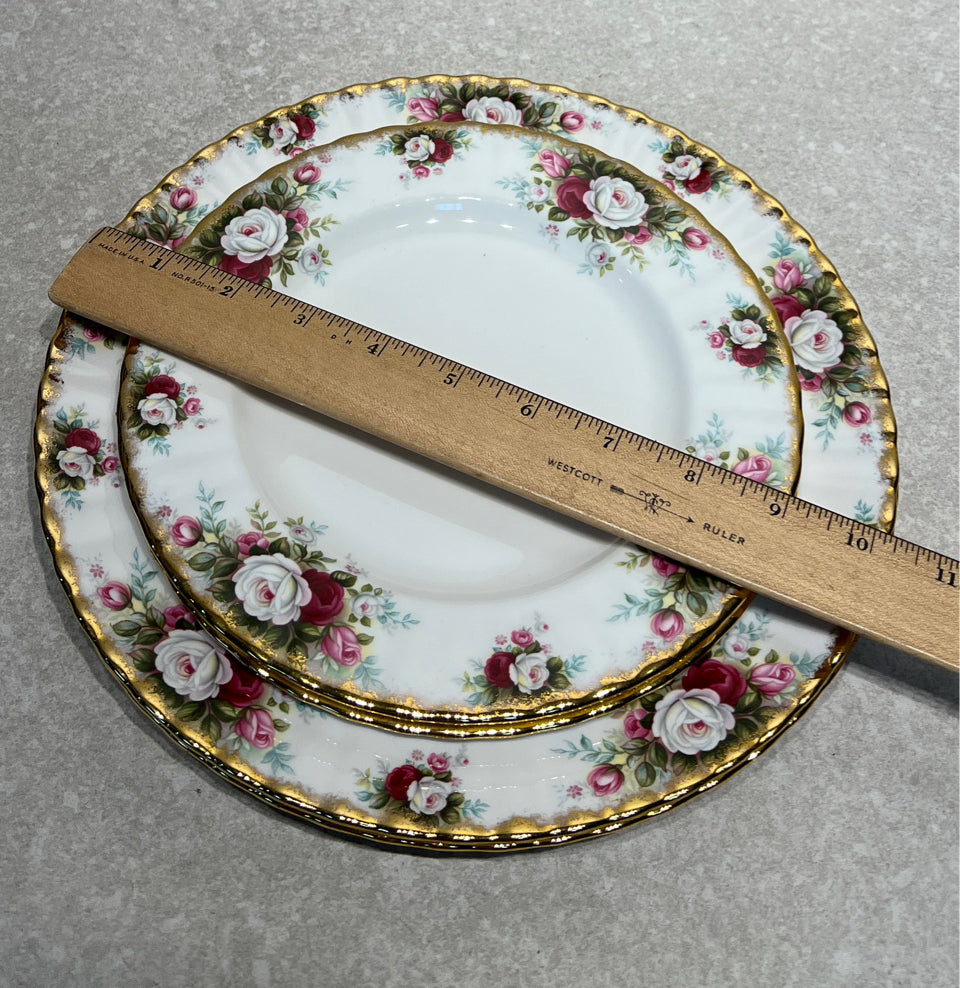 Set of 4 Royal Albert Plates
