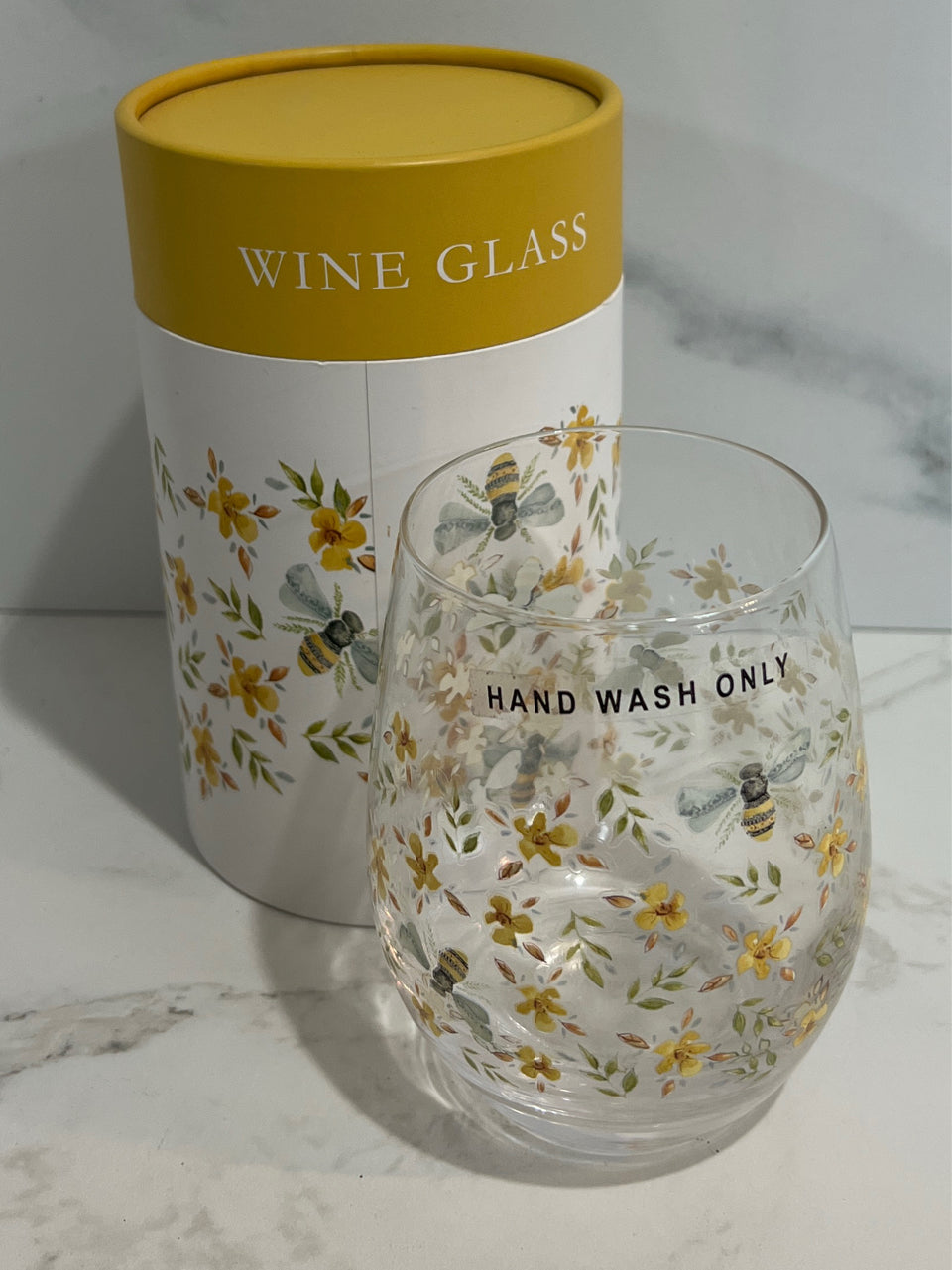 Bee Wine Glass