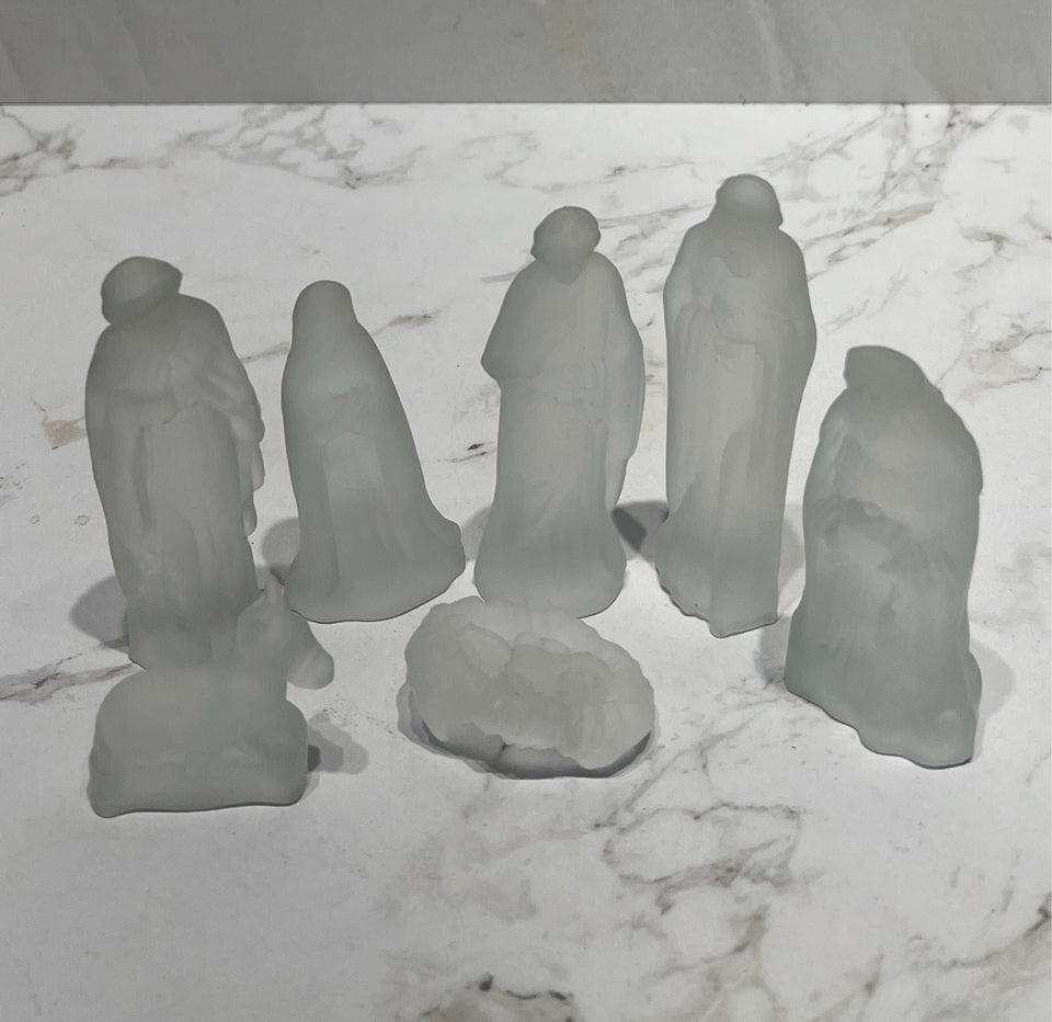 Glass Nativity Set