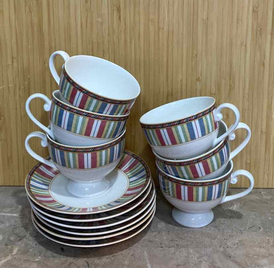 Set of 6 Mikasa Cup And Saucers