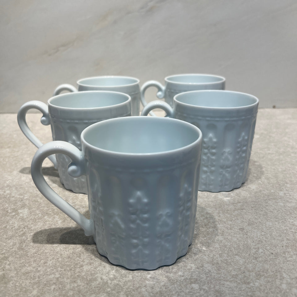 Set of 5 Bernardaud Louvre Mugs