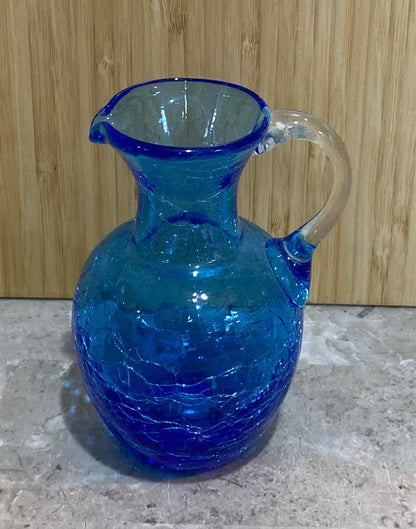 Crackle Glass Pitcher