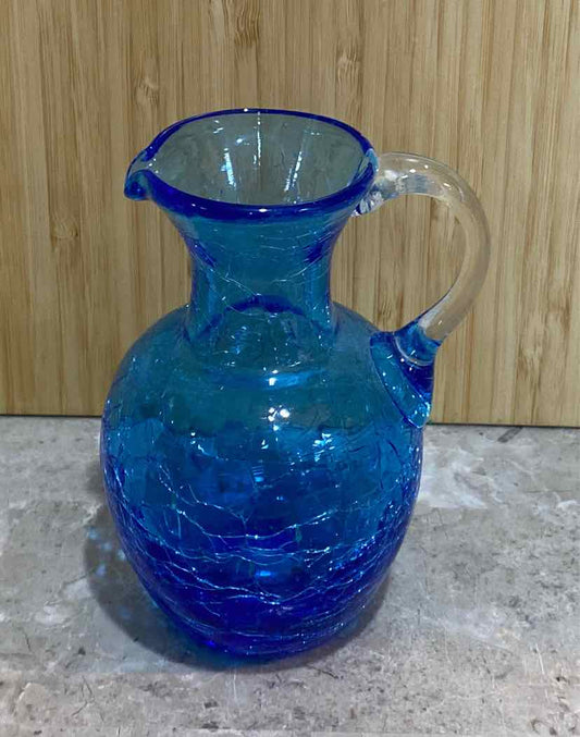 Crackle Glass Pitcher
