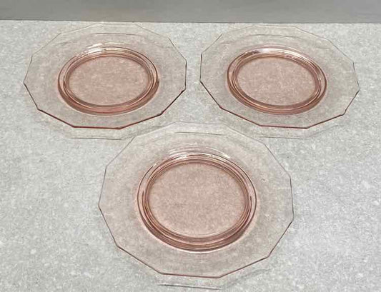 Set of 3 Pink Plates