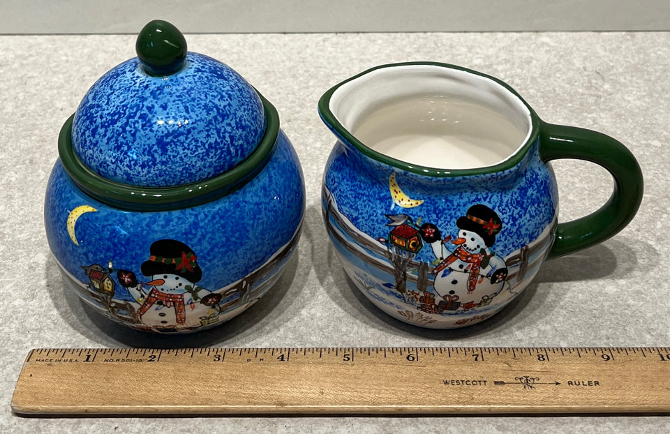 Christmas Sugar And Creamer