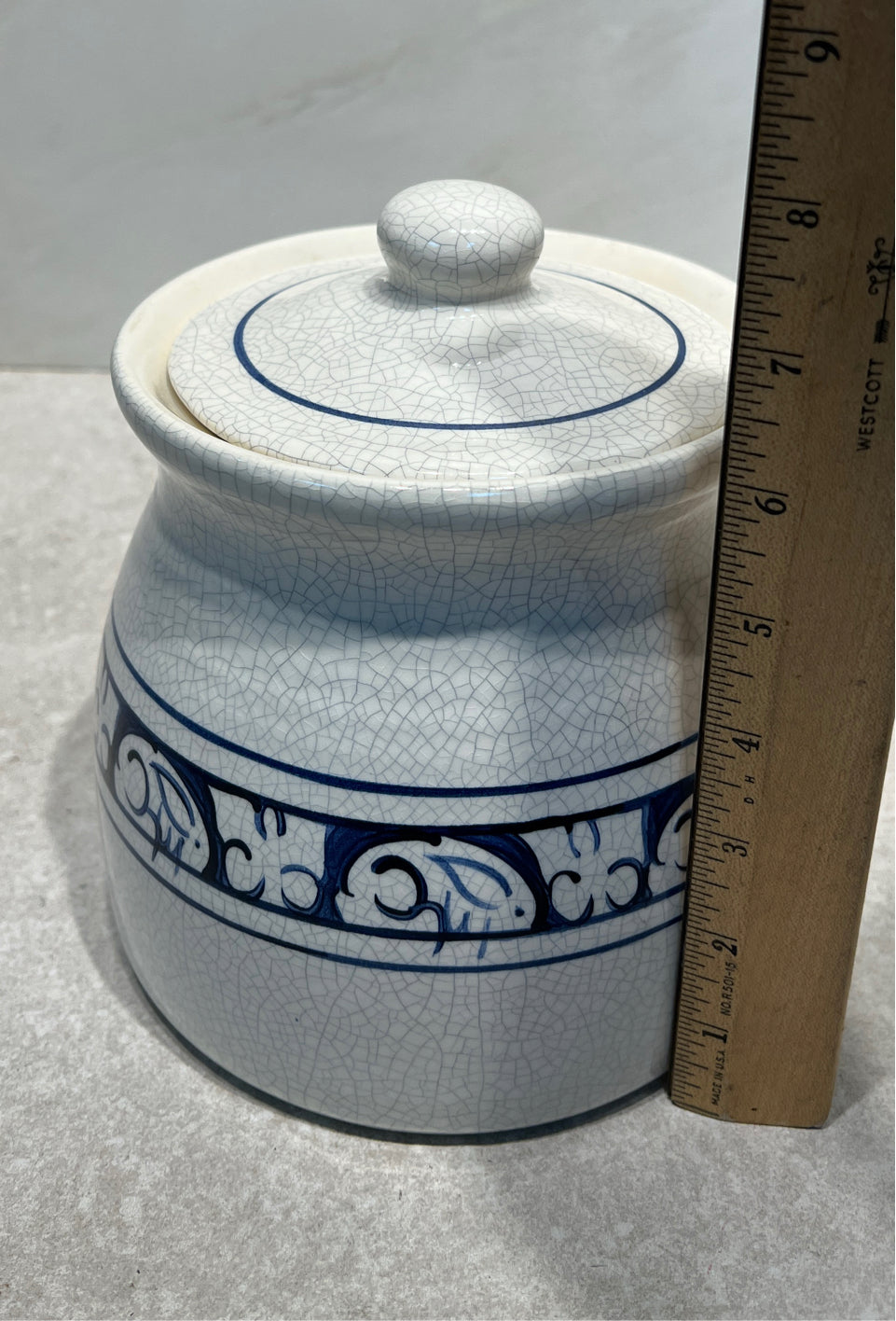 Dedham Pottery Covered Jar