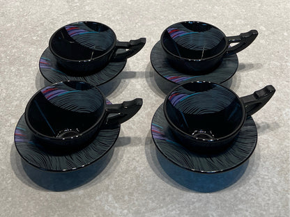 Salins Studios - Set of 4 Cups/Saucers