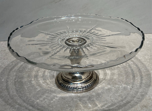 Cake Plate with Sterling Base