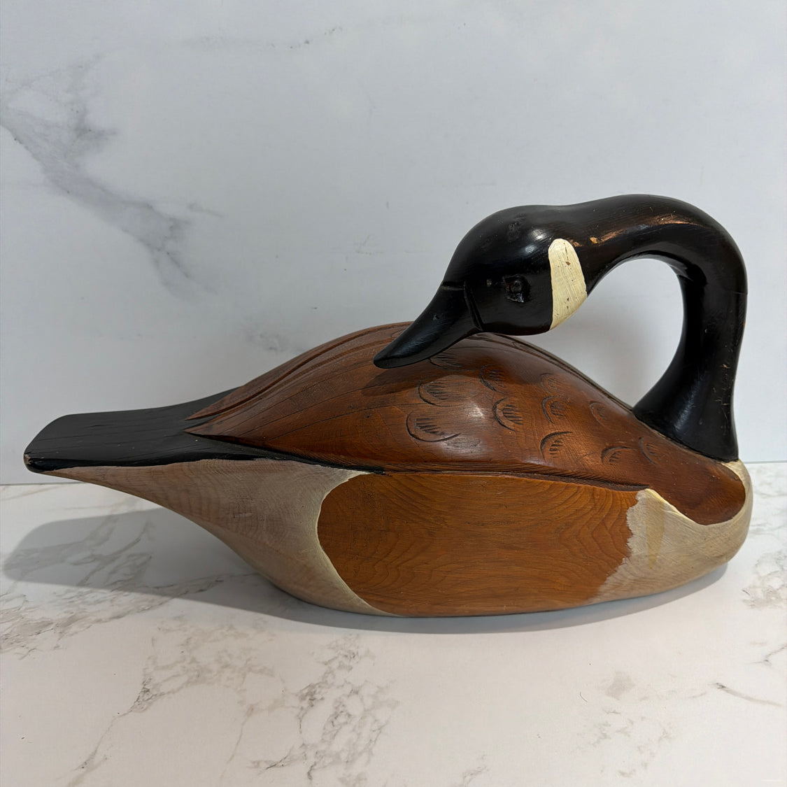 Duck Decoy - split in wood