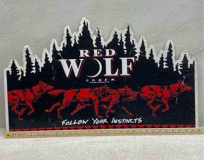 Red Wolf Lager Sign