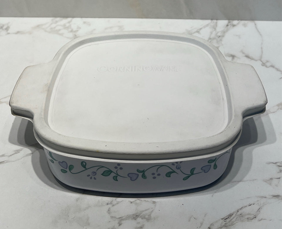 Covered Cornign Ware Dish