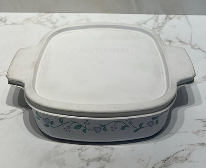 Covered Cornign Ware Dish