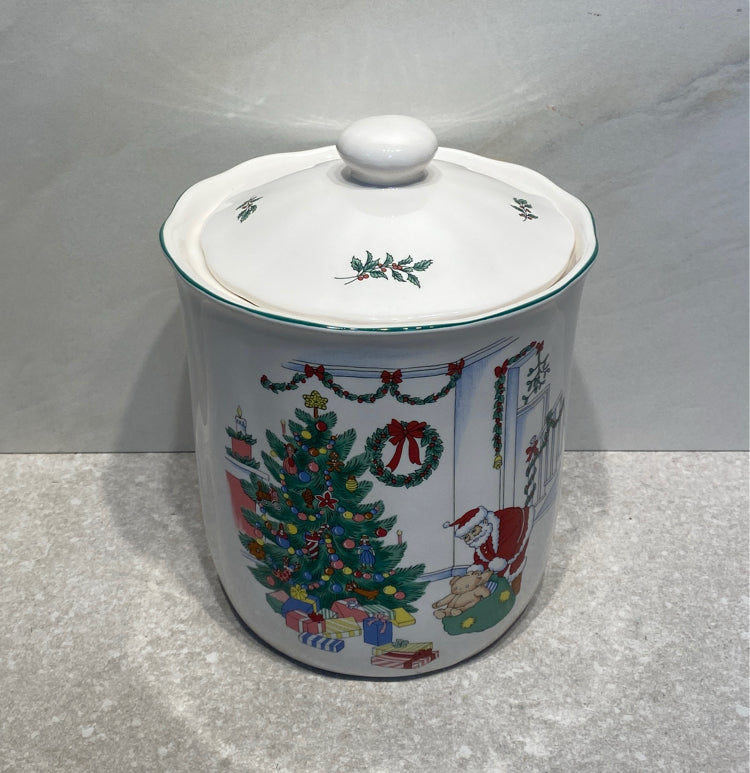 Nikko Deck the Halls Cookie Jar