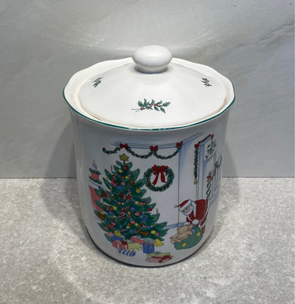 Nikko Deck the Halls Cookie Jar