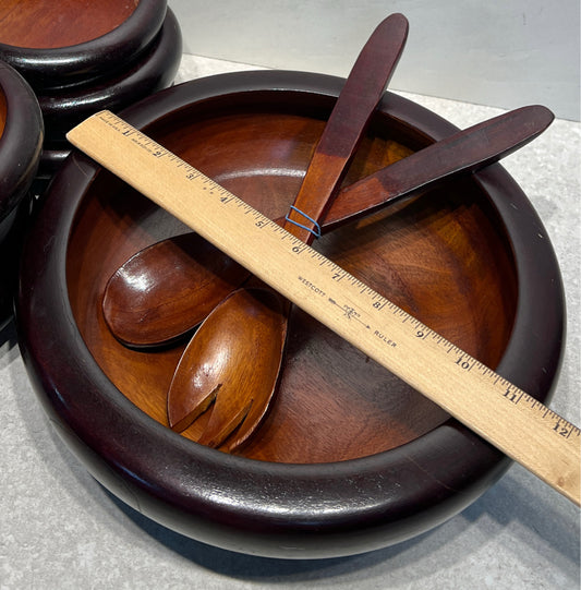 Wooden Salad Bowl Set