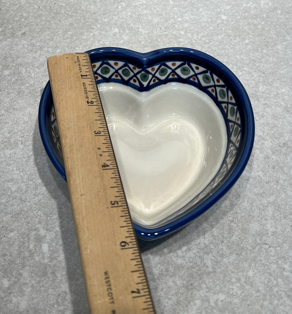 Polish Pottery Heart Bowl