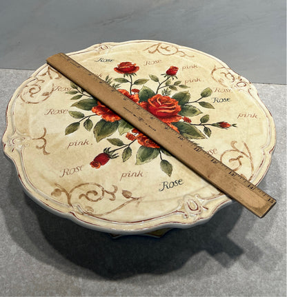 Classic Rose Cake Dish