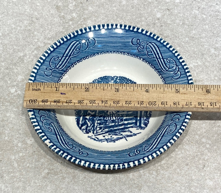 Set of 8 Currier and Ives Bowl