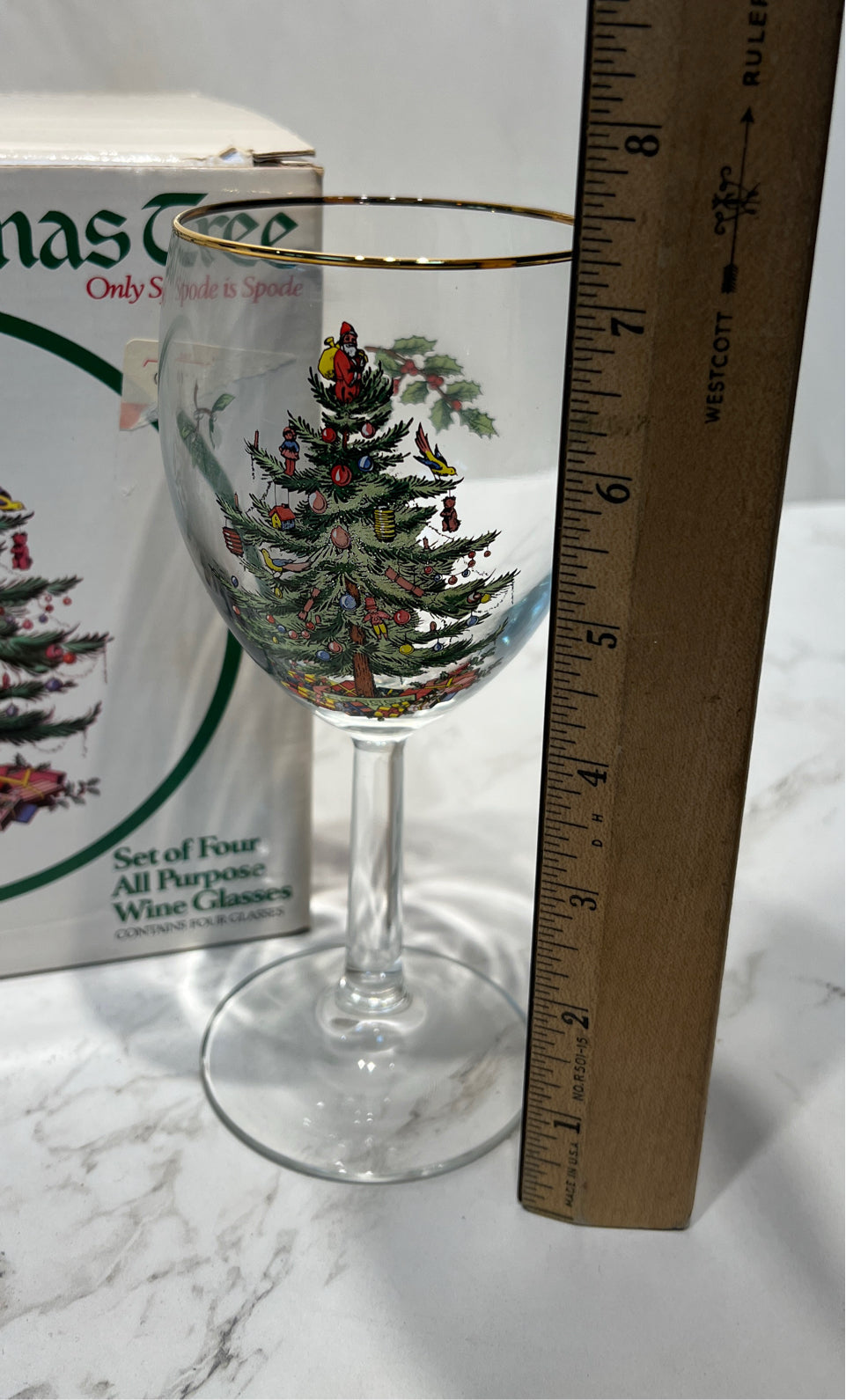Set of 4 Spode Wine Glasses