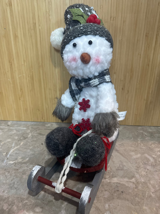 Sled with Snowman