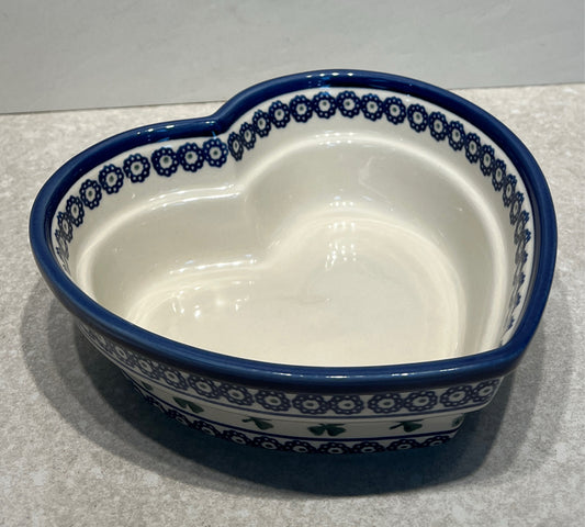 Polish Pottery Heart Bowl