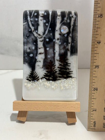 Painted Glass with stand